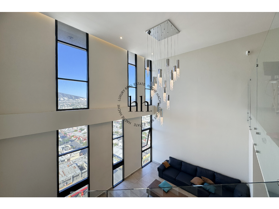 Penthouse amueblado en renta Torre Luz Mitras Centro, Monterrey N.L. - 1