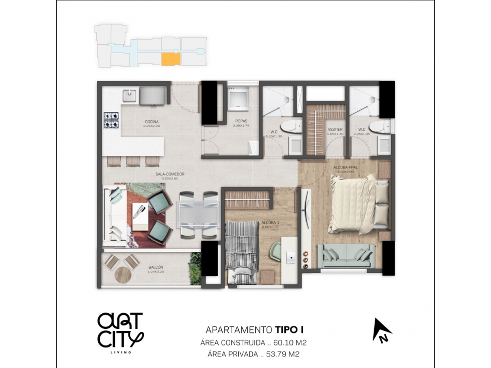 APARTAMENTO EN CESION DE DERECHOS POBLADO CIUDAD DEL RIO — foto 6