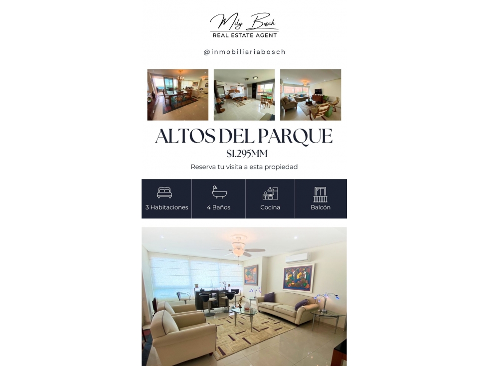 VENTA APARTAMENTO ALTOS DEL PARQUE