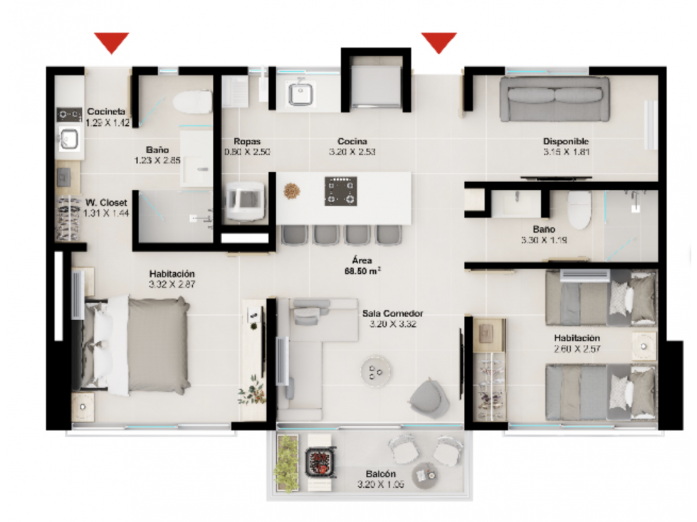 VENTA DE APARTAMENTO ESTRENAR EN RESERVA DEL MAR DE 2 - VT212 — foto 2