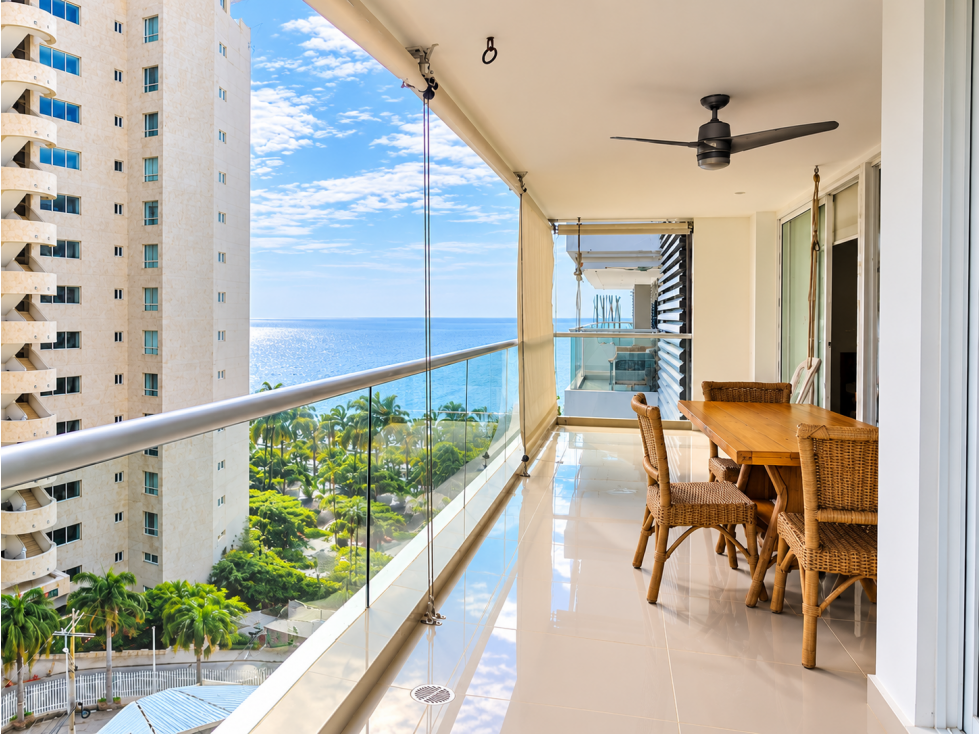VENTA DE APARTAMENTO SEMI-AMOBLADO 2 ALCOBAS CON VISTA AL MAR - VT290