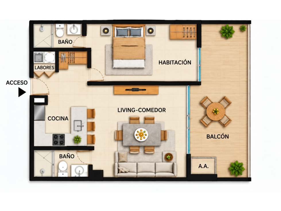 VENTA DE APARTAESTUDIO TURISMO PARA ESTRENAR POZOS COLORADOS - VT288