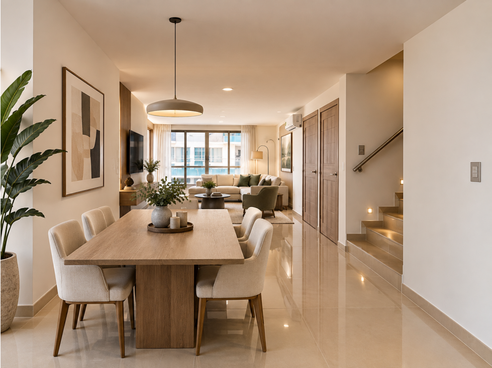 Apartamento Dúplex en Venta, Puerto Colombia, salida y vista al mar