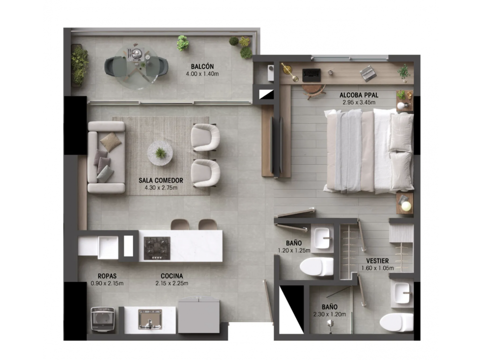 Apartaestudio en venta, Ciudad del Río - Poblado (Entrega Dic 2026) — foto 2