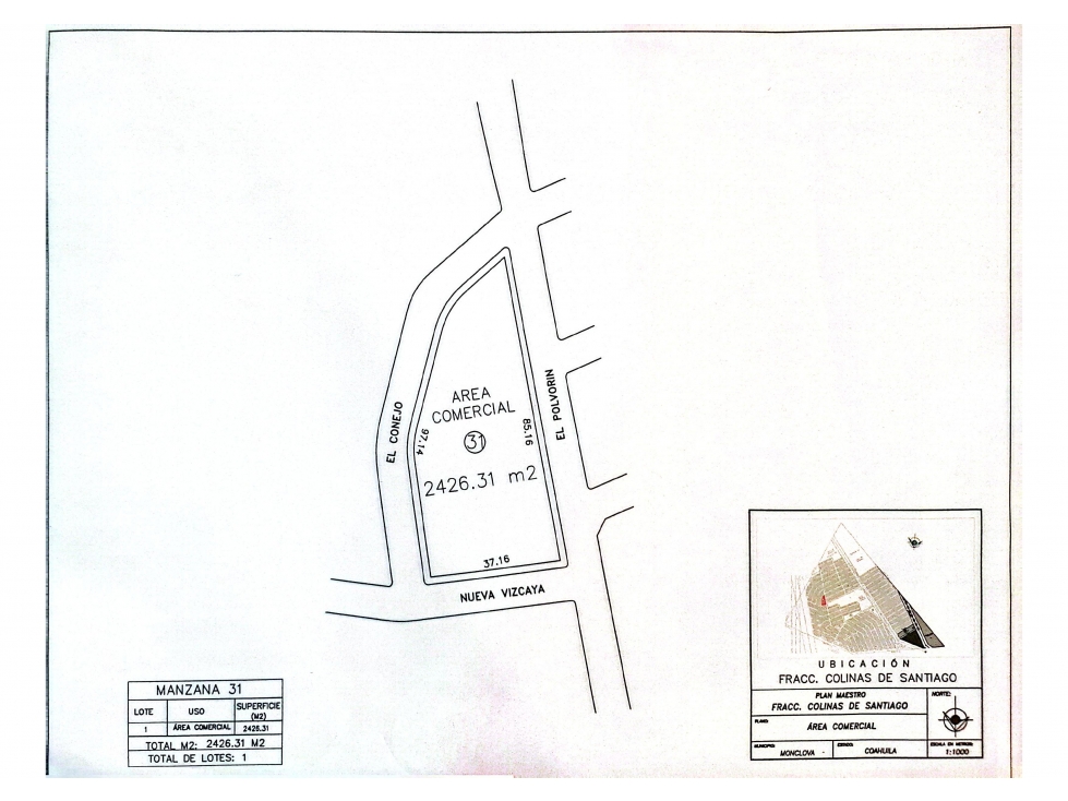 VENTA DE TERRENO FRACC. COLINAS DE SANTIAGO, MONCLOVA, COAHUILA - 5