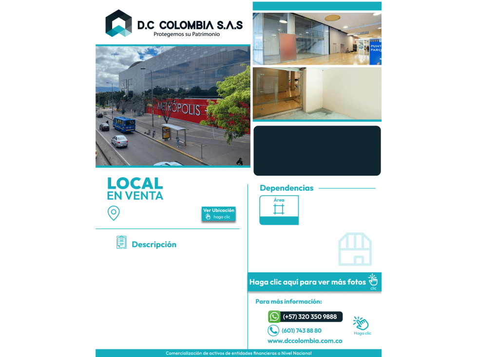 LOCAL 110B EN VENTA EN CENTRO COMERCIAL METRÓPOLIS - BOGOTÁ — foto 6