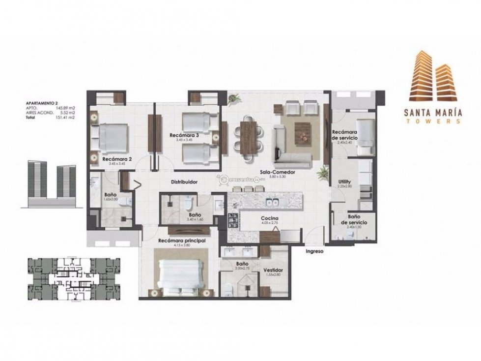 VENTA DE APARTAMENTOS SANTA MARIA TOWERS — foto 2