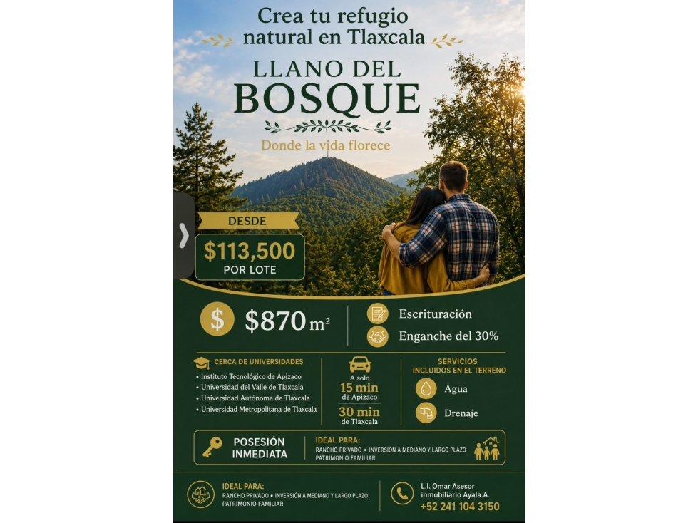 Por Lotes o COMPLETO en venta Cuaxomulco, Tlax