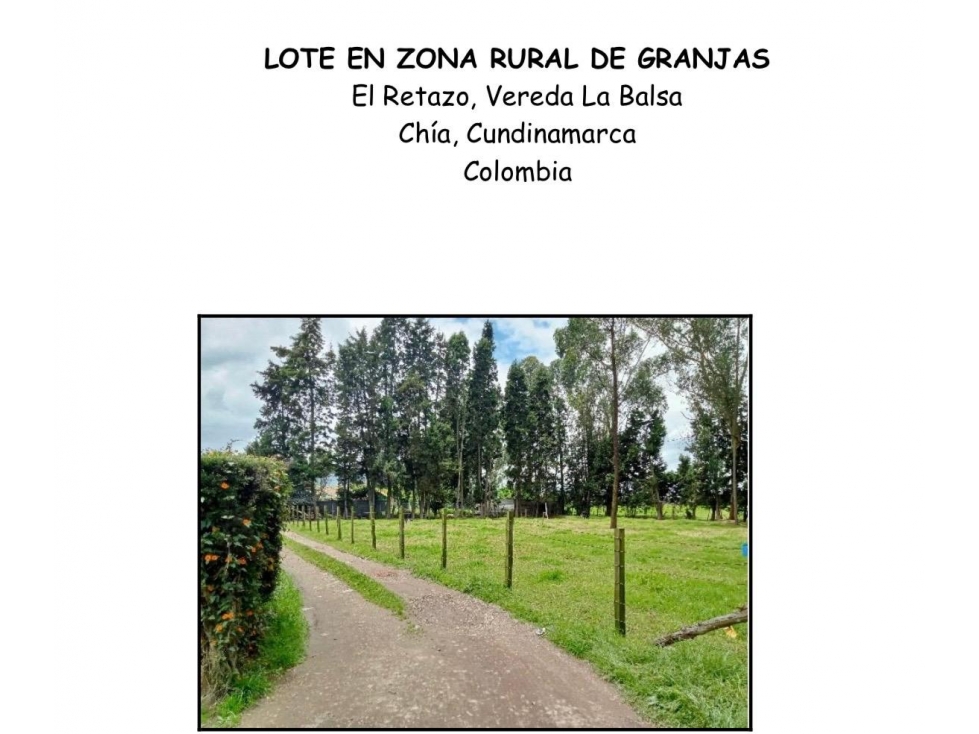 Lote en venta en venta en la Balsa, Chía - 1