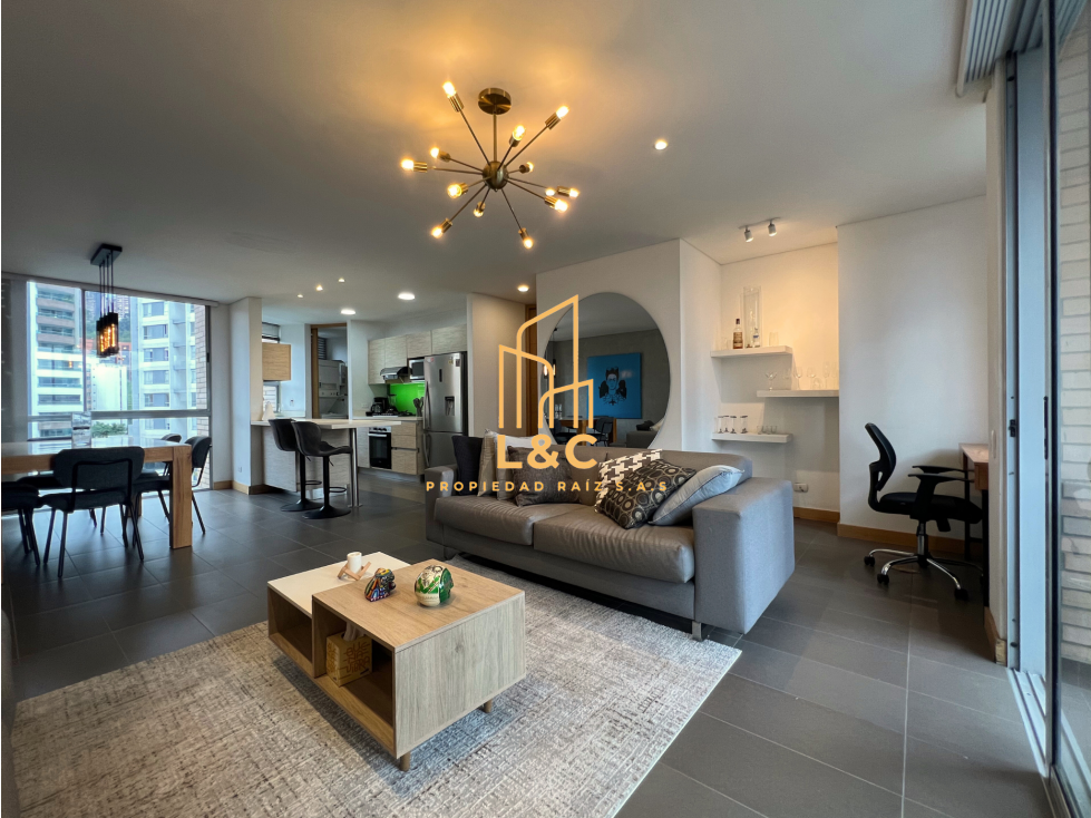 Apartamento amoblado en arriendo en El Poblado