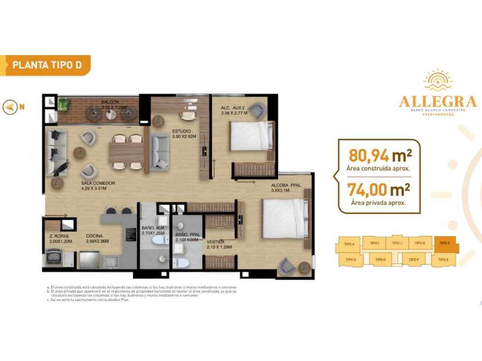 APARTAMENTO NUEVO EN SECTOR BARRO BLANCO RIONEGRO — foto 2
