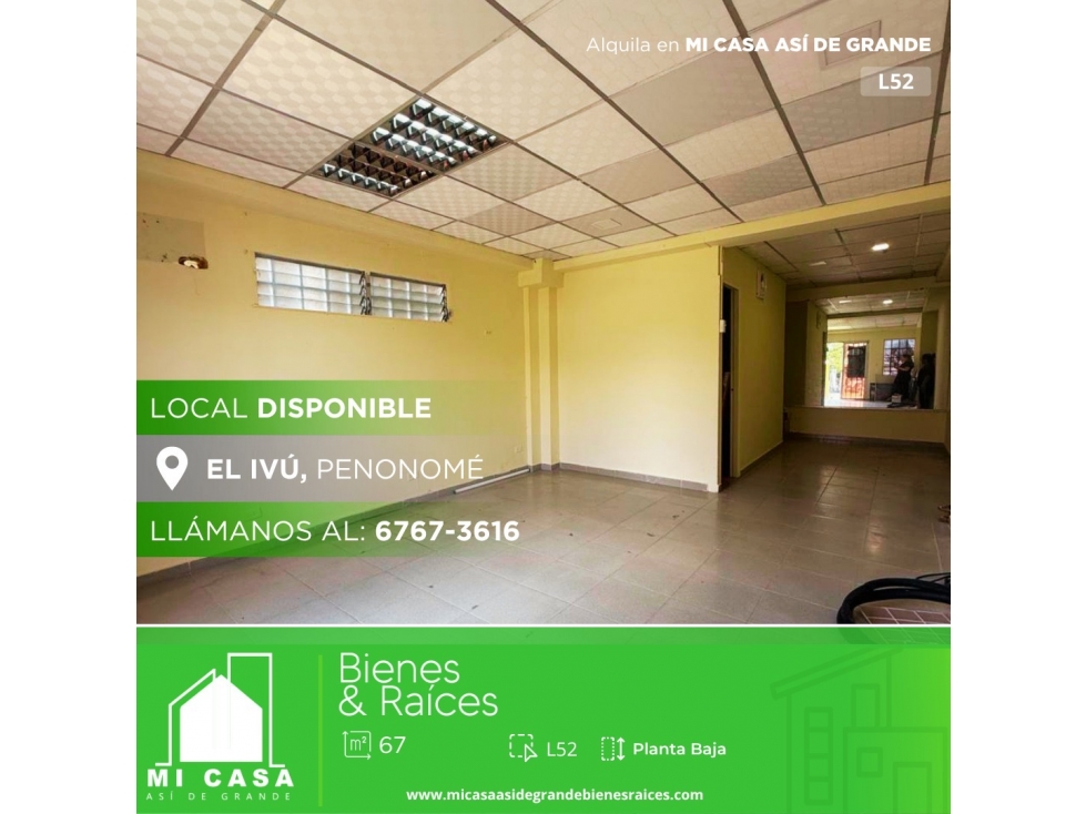 SE ALQUILA LOCAL COMERCIAL EN EL IVU PENONOMÉ L52 - 3