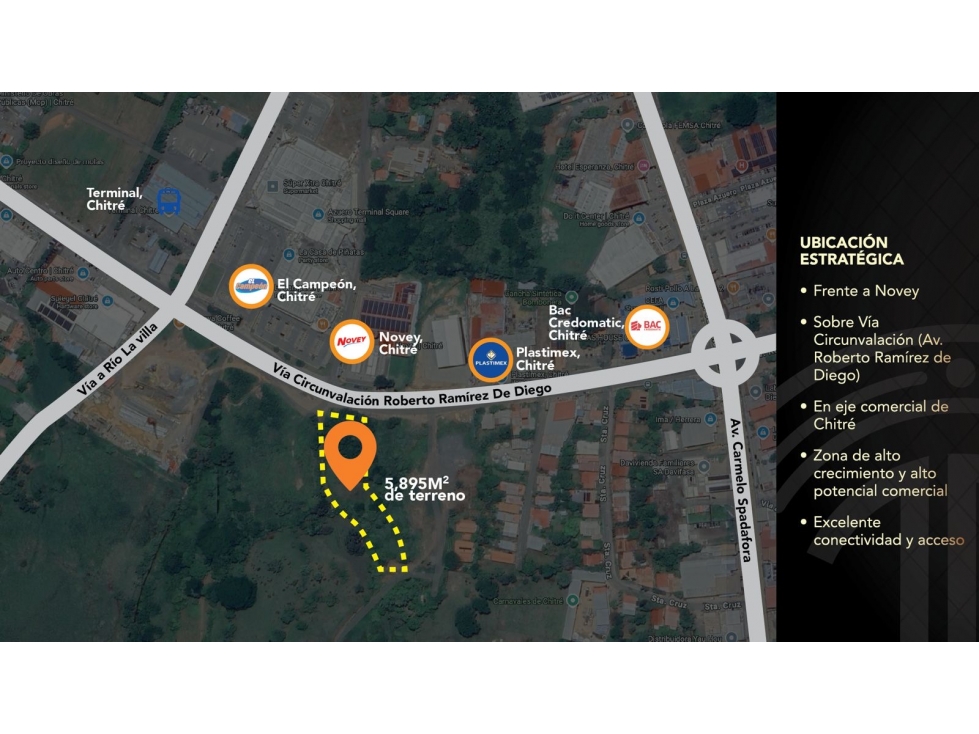 Venta de Terreno Comercial frente a Novey, Chitré, Vía Principal - 3