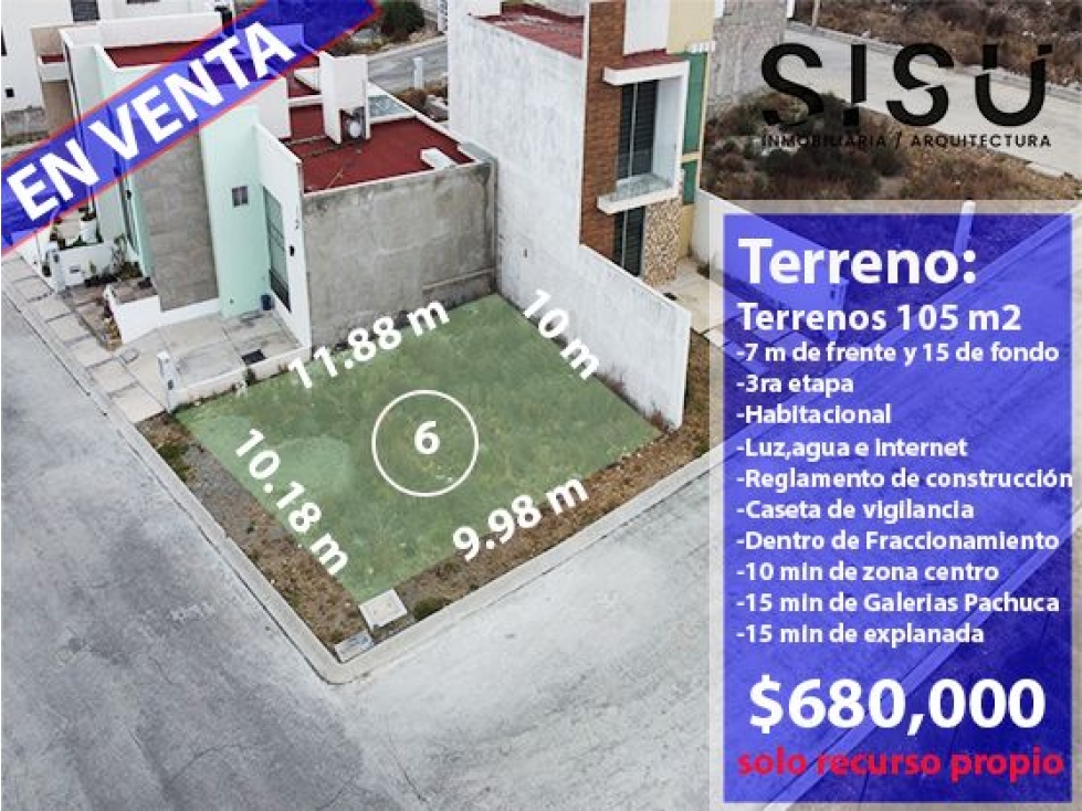 Terreno en venta en Esquina camino Real
