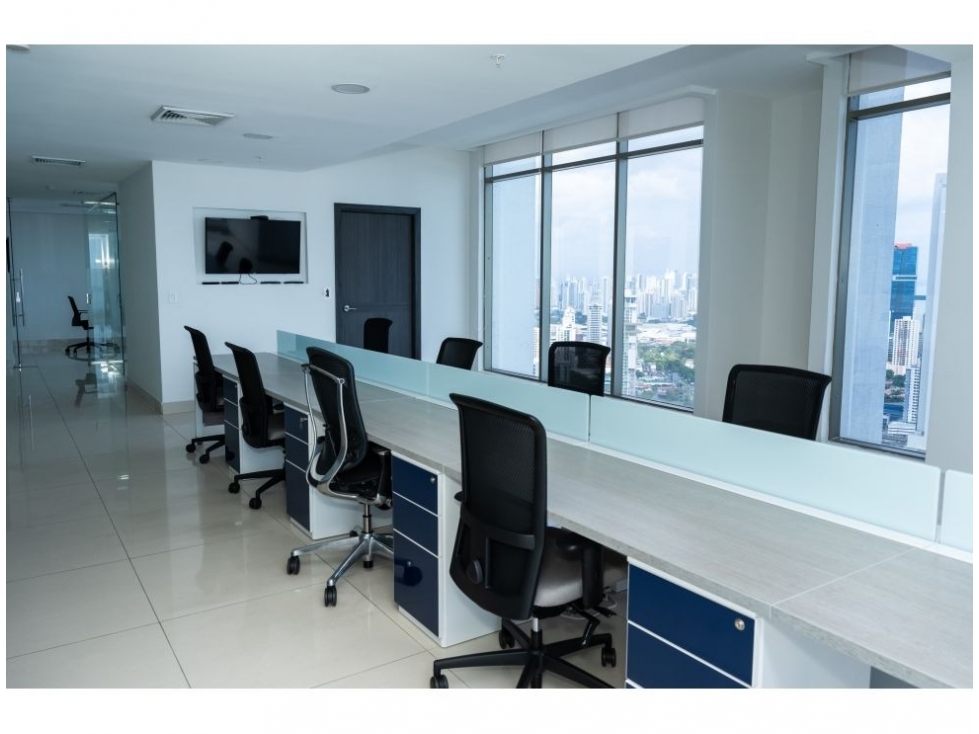 Oficina Amoblada en Alquiler Torre BICSA, Avenida Balboa | LH - 1