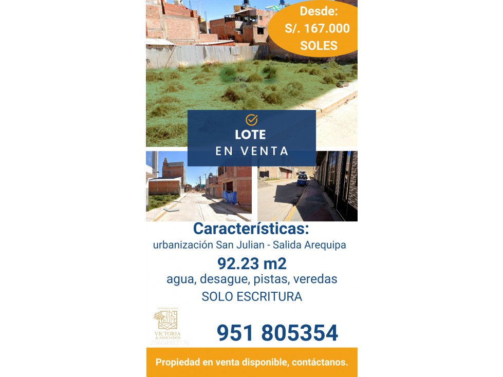 LOTE URBANIZACIÓN SAN JULIAN - SALIDA AREQUIPA - 2