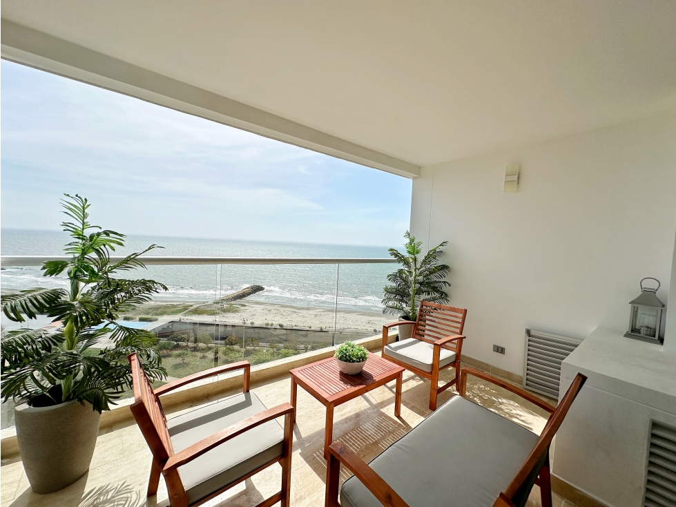 Venta apartasuite amoblada con vista al mar en Cartagena Beach