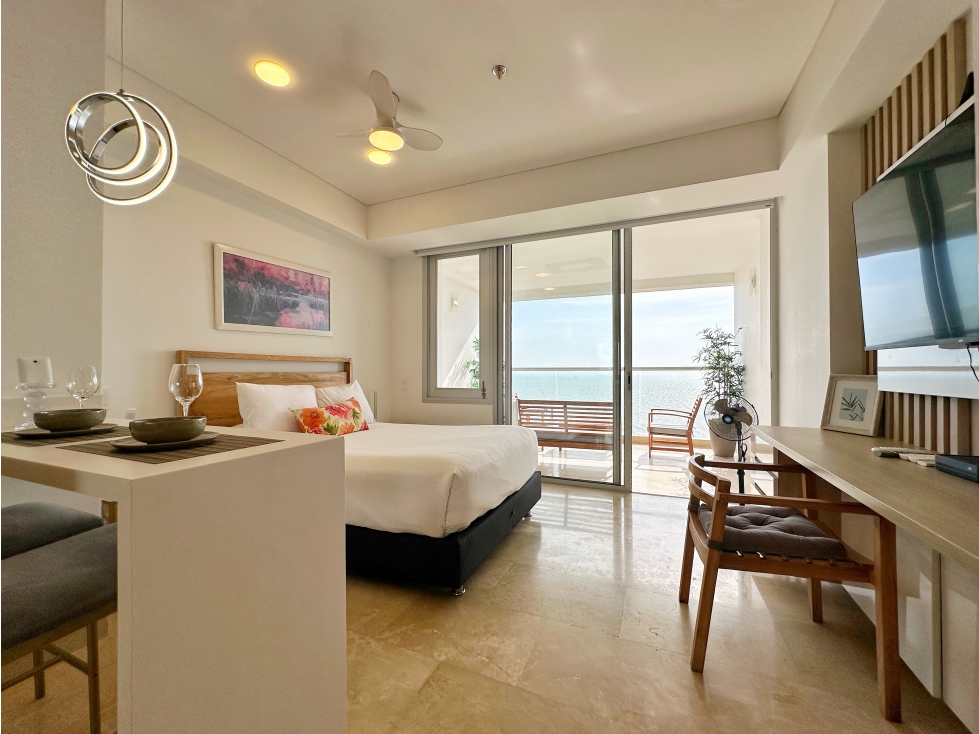 Venta apartasuite amoblada con vista al mar en Cartagena Beach — foto 4