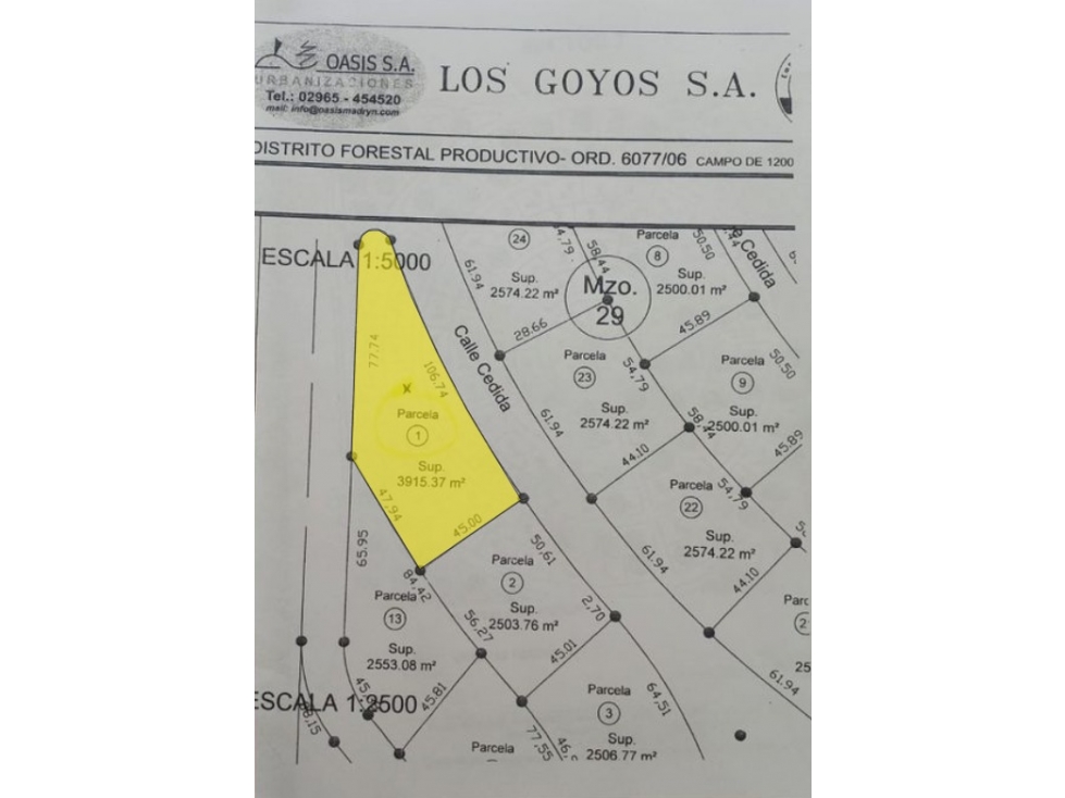 Vendo terreno 3915.37m2 en Mapu Ngefu Puerto Madryn USD 45.000 dólares - 4