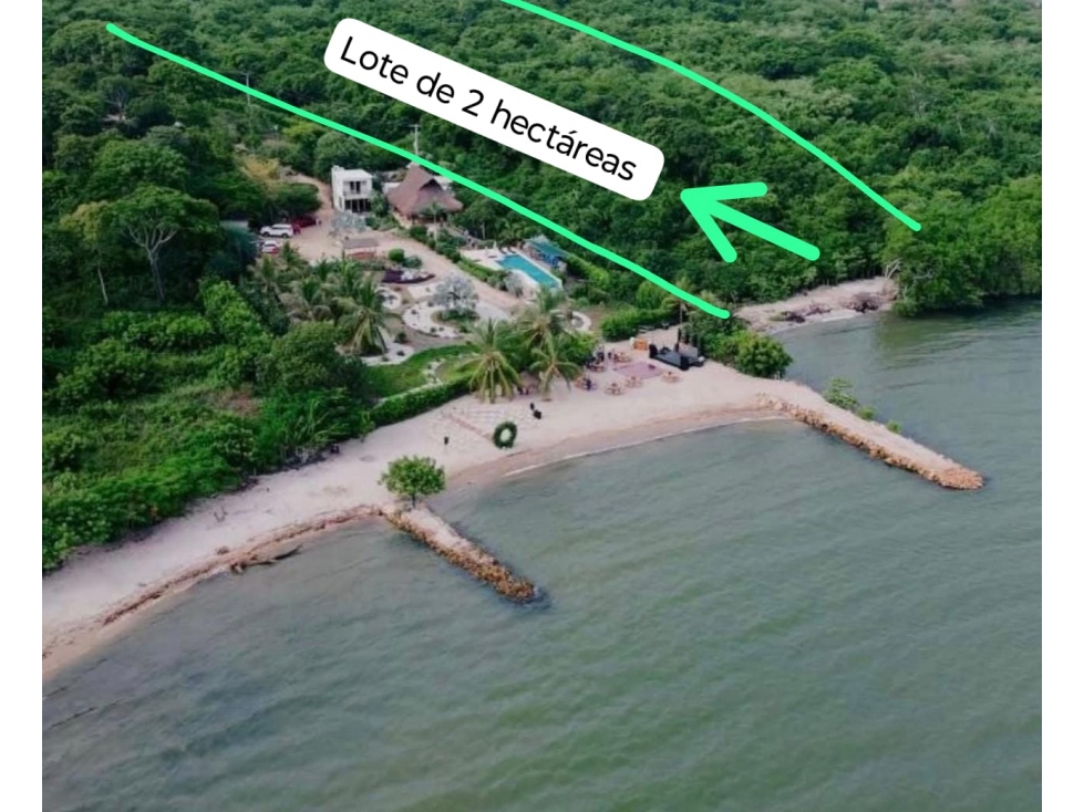 Lote de 2 hectáreas en venta barbacoa isla de Barú