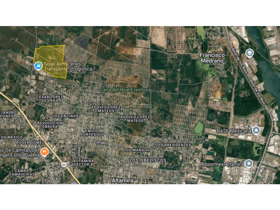 VENTA TERRENO CARRETERA EL CHOCOLATE ALTAMIRA TAMAULIPAS