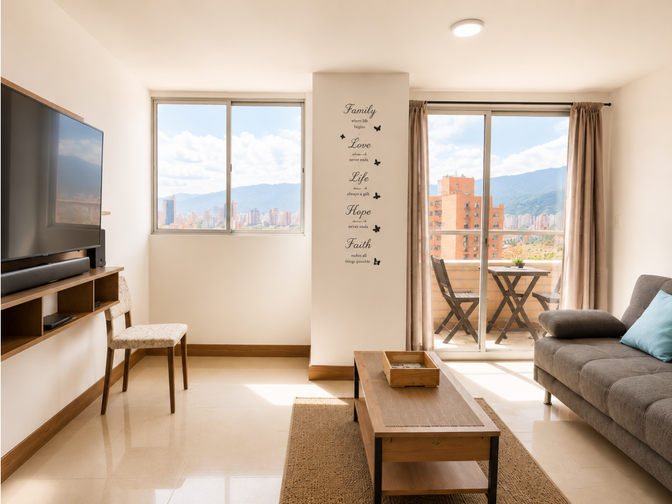 Apartamento en Sabaneta | Vista + Parqueadero + WiFi