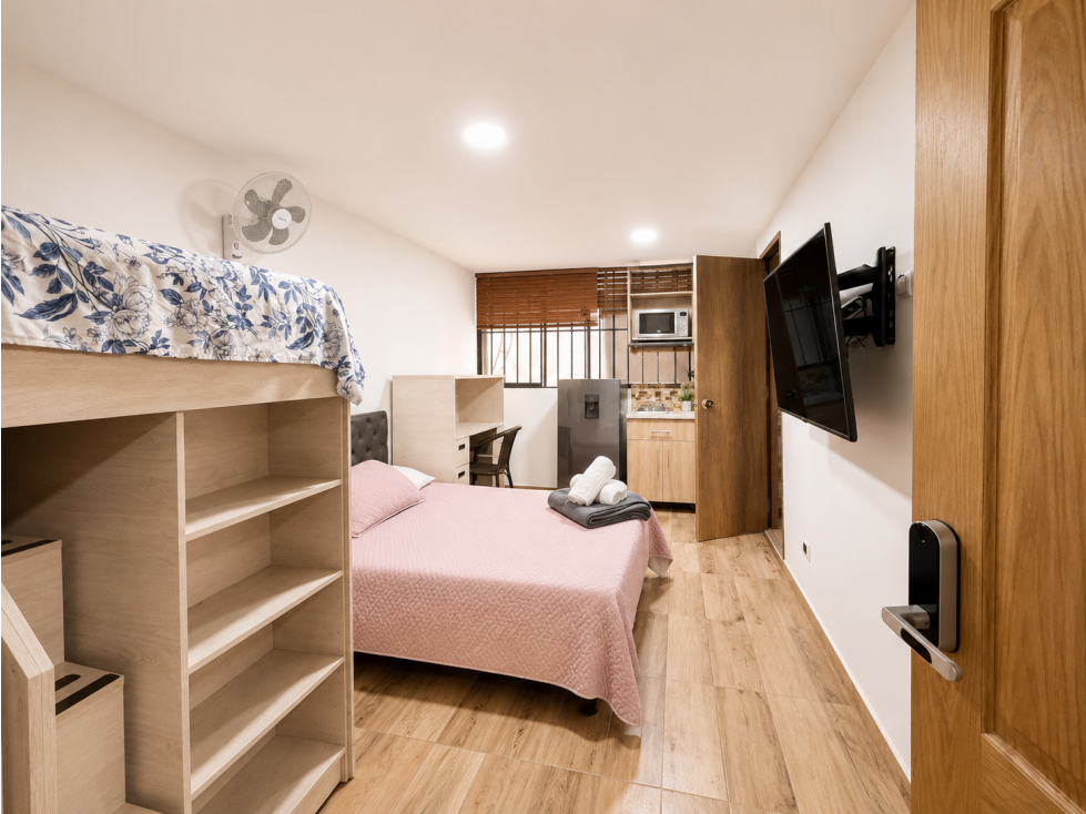 Apartaestudio para 4 personas Cerca a Laureles, Coliving Malibu — foto 4