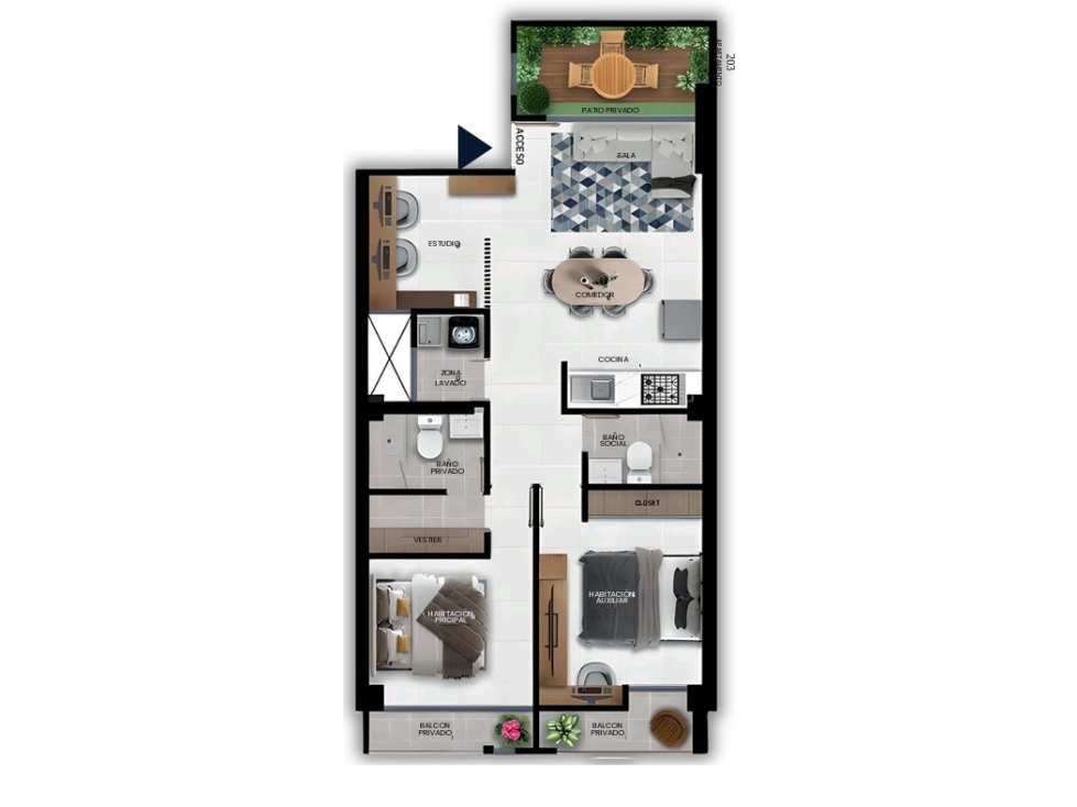 VENTA DE APARTAMENTO EN BARRIOS UNIDOS — foto 4