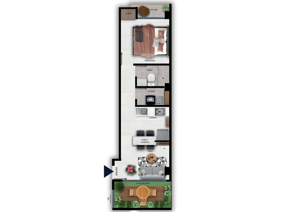 APARTAESTUDIO EN VENTA BARRIOS UNIDOS — foto 4