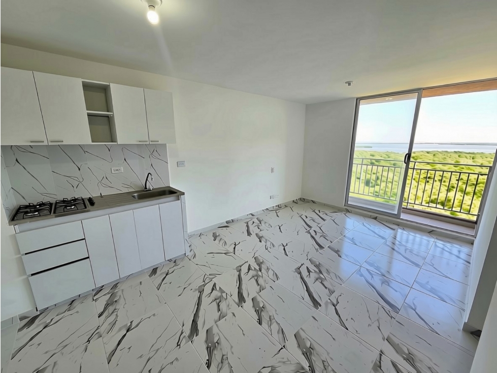 En venta de 57 m² con balcón y vista a la Ciénaga de Mallorquín — foto 2
