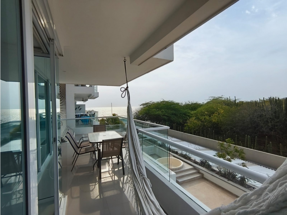RENTA APARTAMENTO RESIDENCIAL 1RA LÍNEA DE MAR PLAYA DORMIDA SM J.V