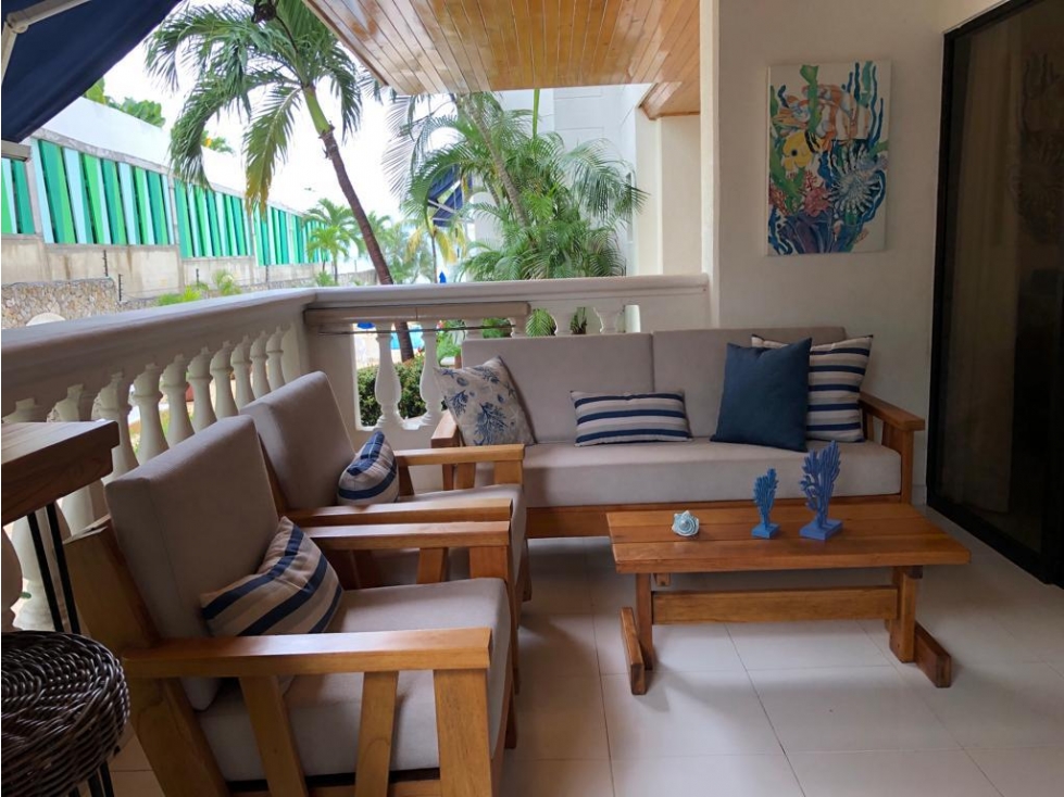 VENTA APTO AMOBLADO RES 1RA LÍNEA DE PLAYA BELLO HORIZONTE SM - P.V — foto 2