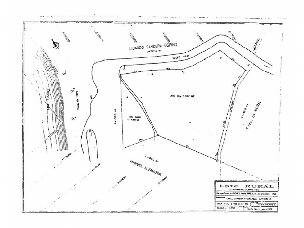 VENTA LOTE EN PRIMERA LINEA DE PLAYA BURITACA SANTA MARTA F.V — foto 3