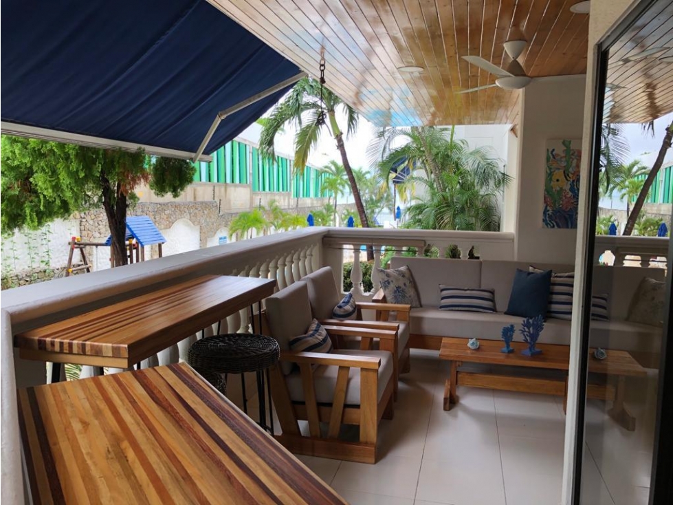 VENTA APTO AMOBLADO RES 1RA LÍNEA DE PLAYA BELLO HORIZONTE SM - P.V — foto 3