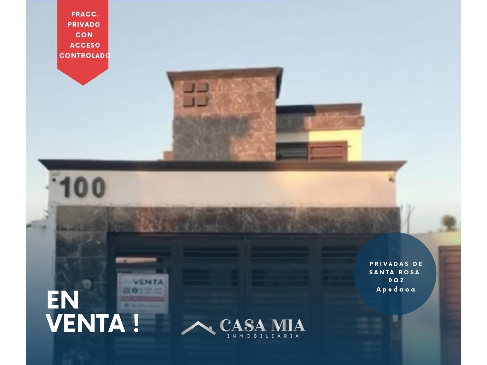 Casa en Venta en Privadas de Santa Rosa DO2, Apodaca, N.L.