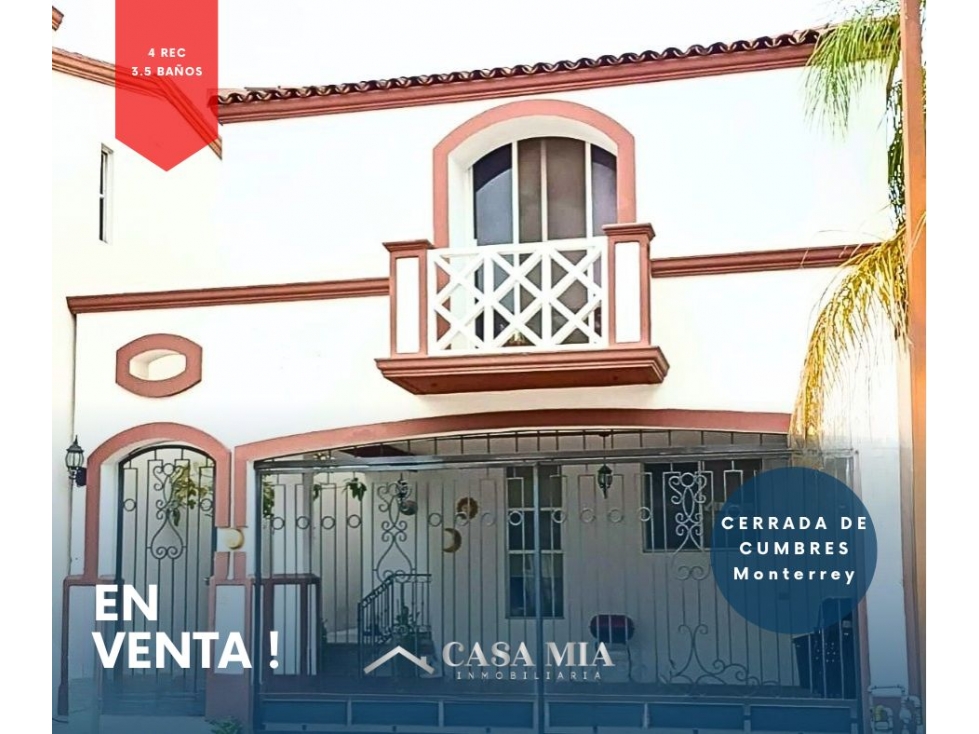 Casa en Venta en Privada Larraga, Cerradas de Cumbres, Monterrey, N.L.