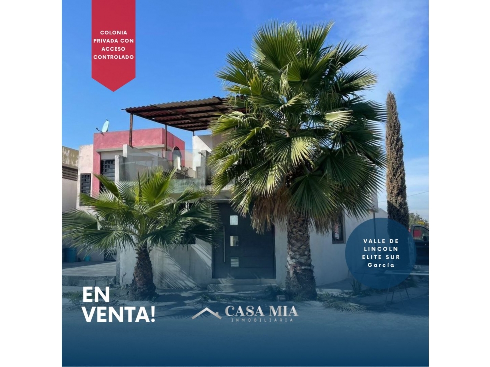 Casa en Venta en Valle de Lincoln Elite Sur, García, N.L.