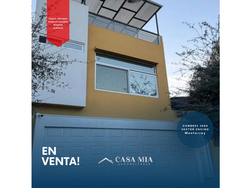 Casa en Venta en Cumbres Jade, Monterrey, N.L.