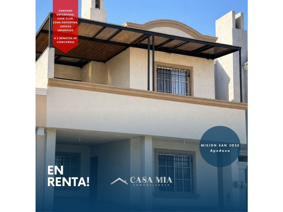 Casa en Renta en Misión San Jose, Apodaca, N.L.
