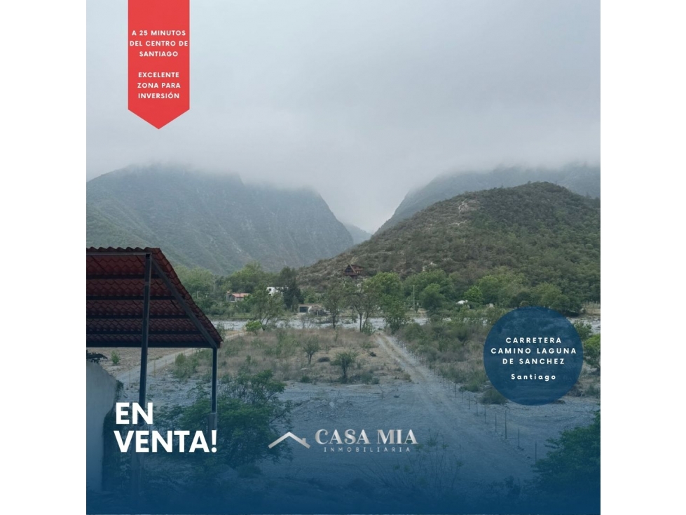 Terreno en Venta en Carretera Camino Laguna de Sánchez, Santiago, N.L.