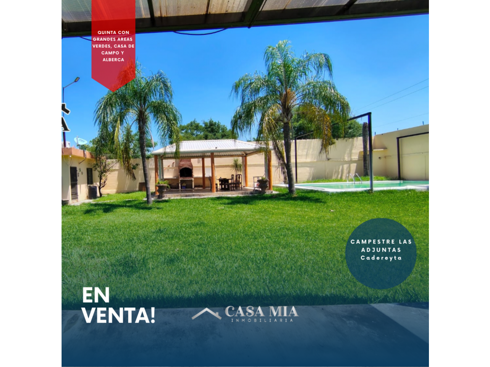 Quinta en Venta en Campestre Las Adjuntas, Cadereyta, N.L. - 1
