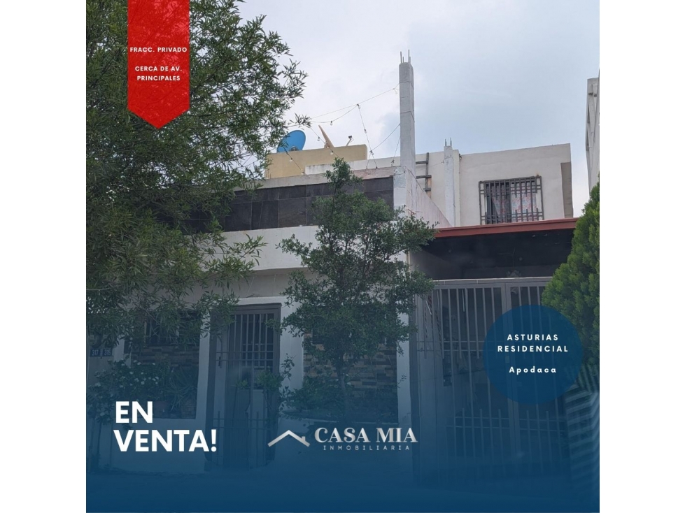 Casa en Venta en Asturias Residencial, Apodaca, N.L.