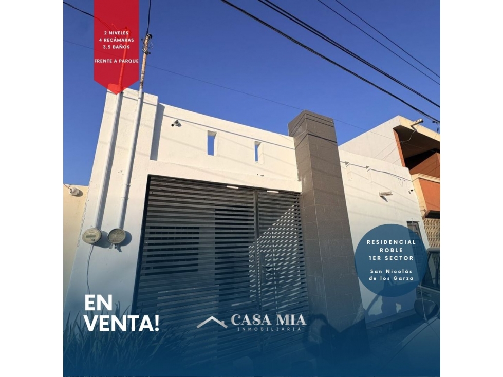 Casa en Venta en Residencial Roble 1er Sec., San Nicolás, N.L.