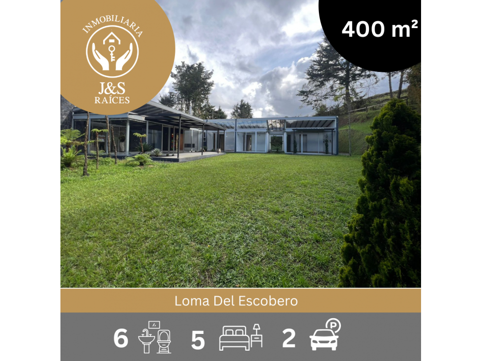 Casa Campestre En Arriendo Loma El escobero