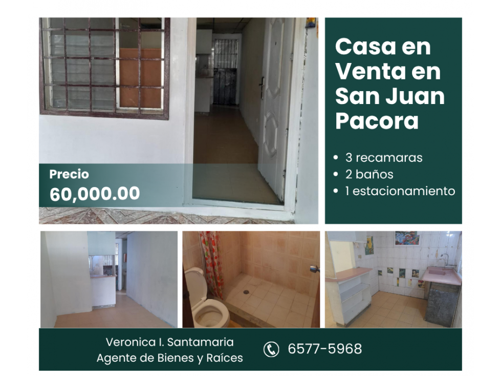 Casa en Venta / San Juan de Pacora