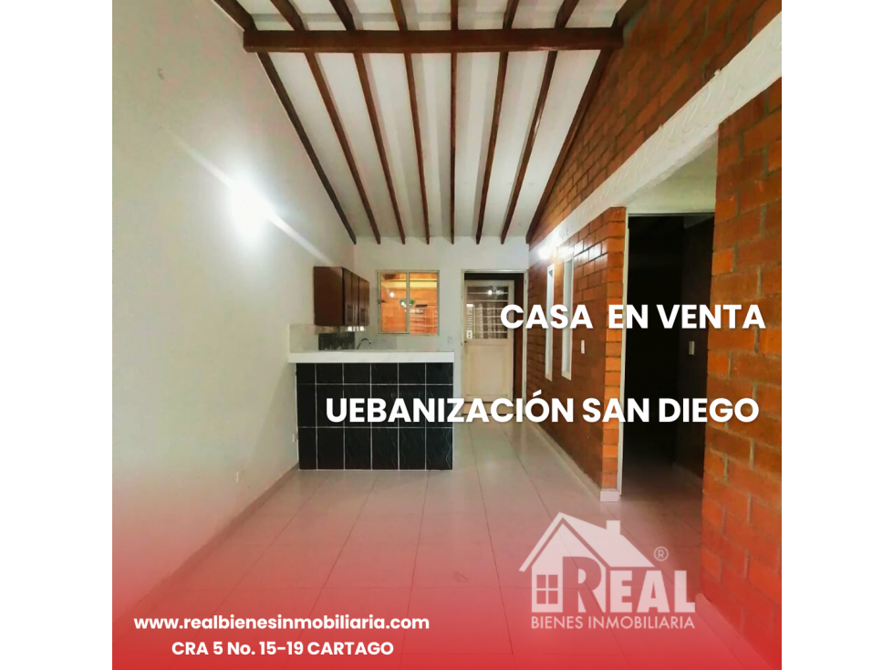 VENTA CASA URBANIZACIÓN SAN DIEGO CARTAGO VALLE
