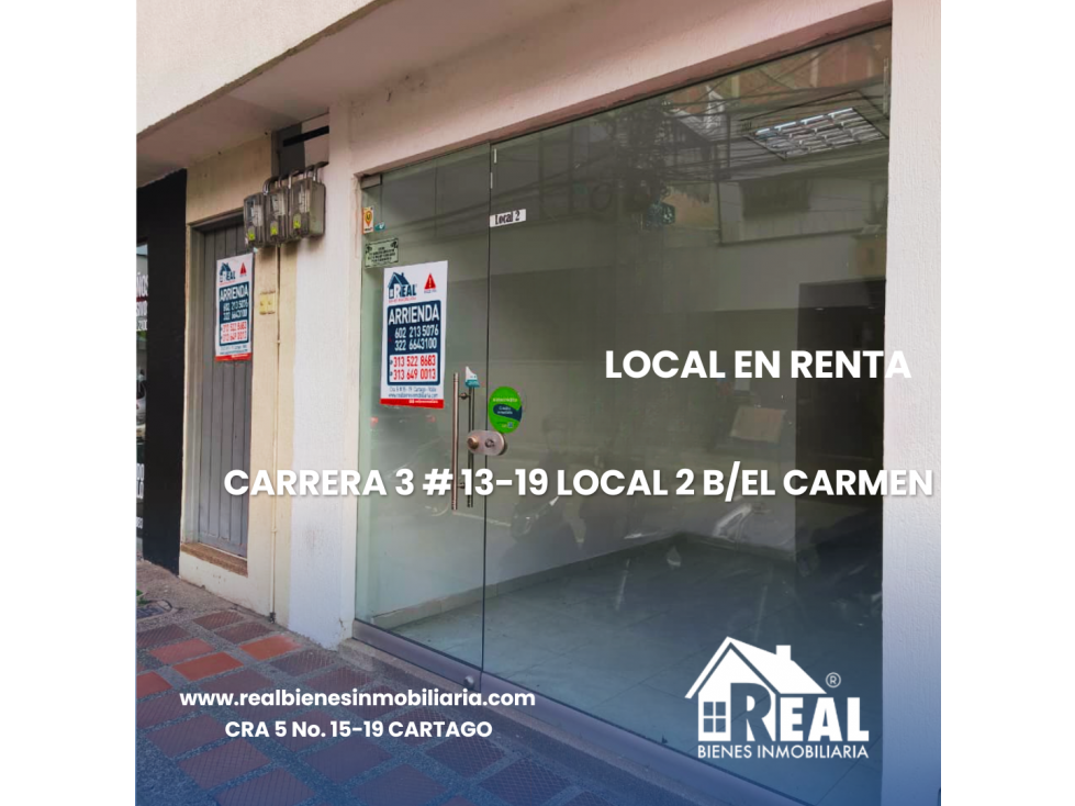 ARRENDAMIENTO LOCAL EL CARMEN - CENTRO CARTAGO VALLE - 1