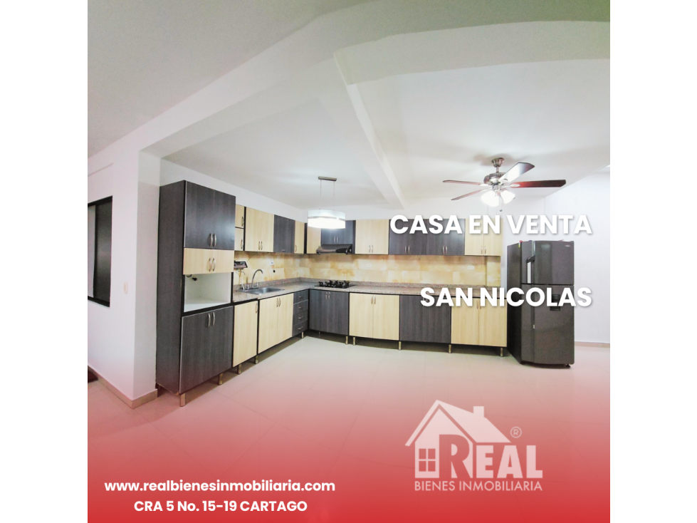 VENTA CASA SAN NICOLAS CARTAGO VALLE