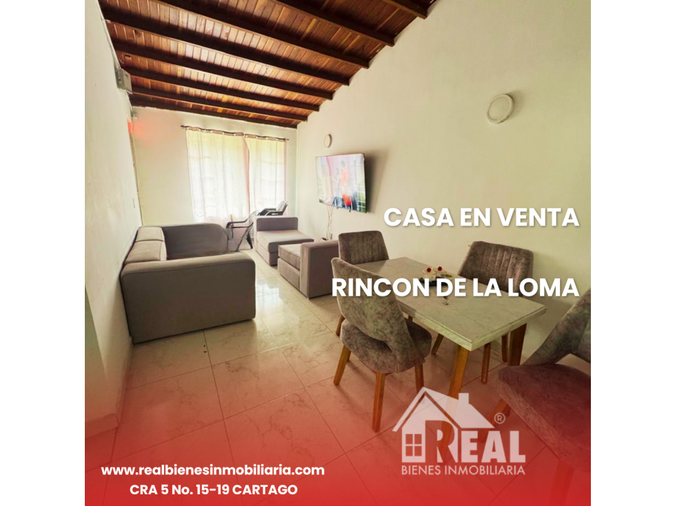 VENTA CASA RINCON DE LA LOMA CARTAGO VALLE