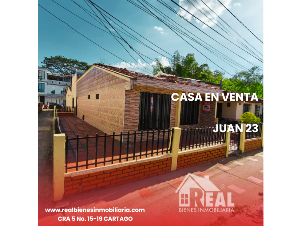 VENTA CASA JUAN 23 CARTAGO VALLE